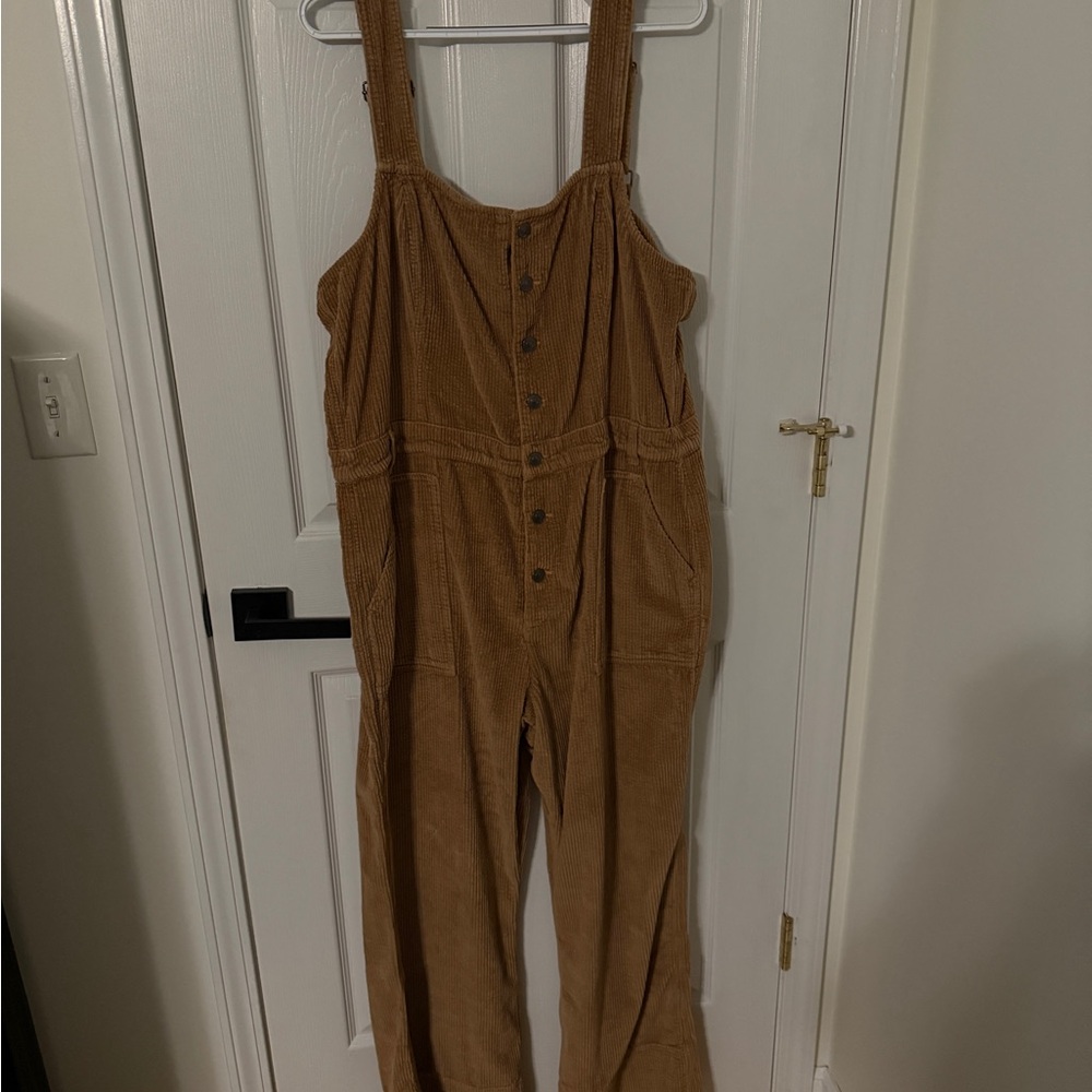 Aerie Brown Corduroy Jumpsuit